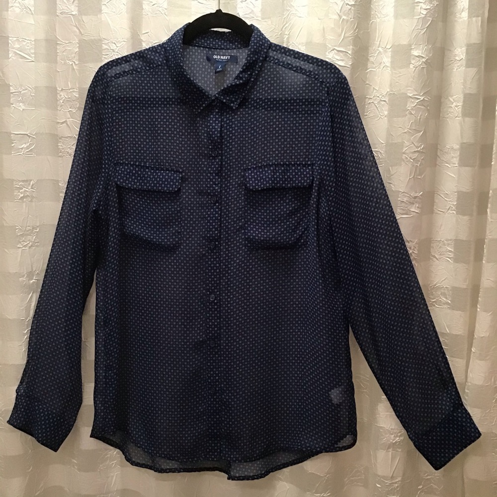 Old Navy Speed Chiffon Goodnight Nora Blouse